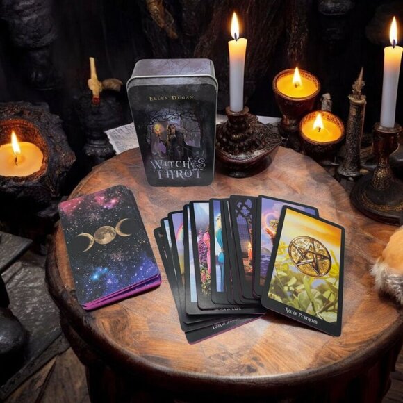 Witches Tarot ✦ Ellen Dugan Deck ✦ 78 Illustrated Cards w/ Guidebook NWT - Picture 4 of 6